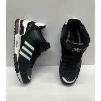 Adidas ZX 750 High Black с мехом